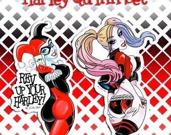 Harley Quinn Sticker Set – Classic & Roller Derby Designs