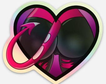 Holographic Millie Sticker - Helluva Boss Inspired Fan Art by Sutton Kane