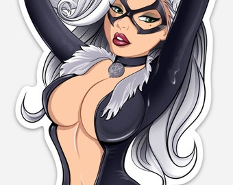 Sleek Marvel Black Cat Sticker by Sutton Kane