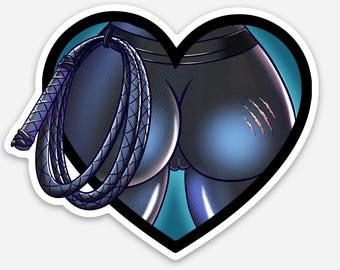 Catwoman Booty Sticker – Sexy Pinup Butt Decal, Whip & Claw Mark Fan Art, Comic Inspired Vinyl Sticker