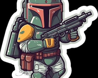 Boba Fett: Galactic Bounty Hunter Sticker by Sutton Kane