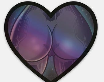 Purple Cortana Booty from Halo Holographic Sticker by Sutton Kane