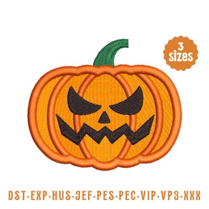 Halloween Kürbis Maschinenstickdatei - 3 Größen