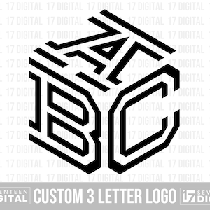 Logotipo personalizado de 3 letras PNG SVG
