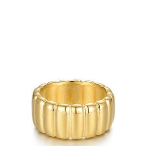 18k Gold Filled Tarnish resistant Ring, Gold Chunky stacking Ring For Women, Chunky Gold Ring