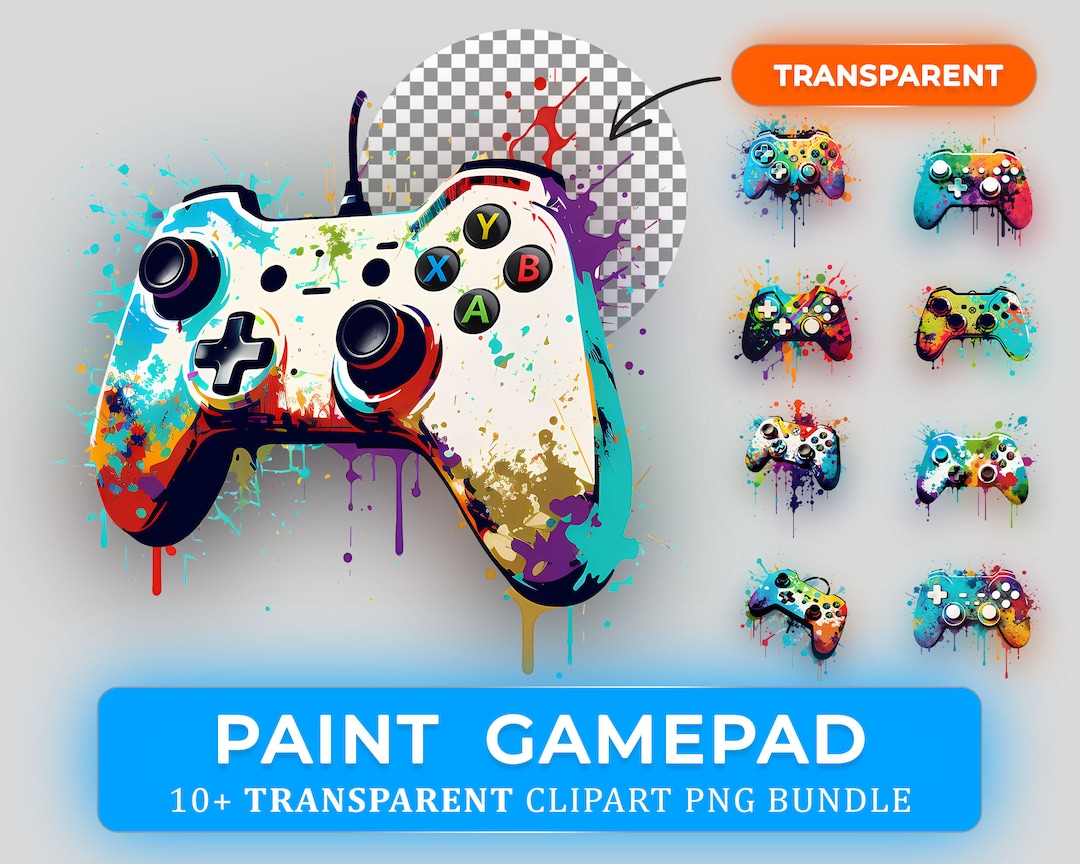 Gaming Controller Clipart Bundle PNG 10+ High Quality Game Pngs ...