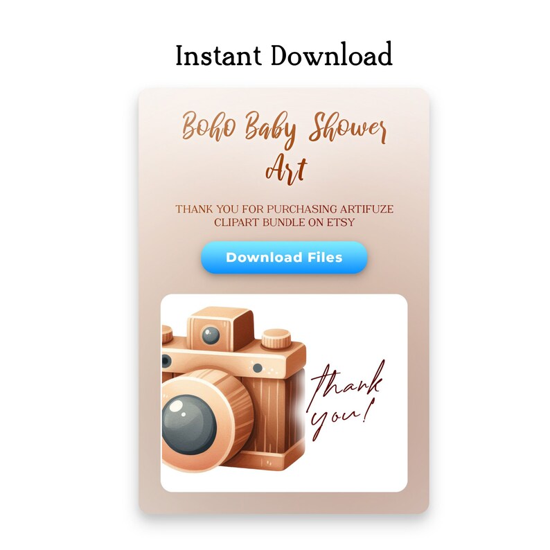 Boho Baby Shower Clipart, Watercolor Baby Toys PNG, Newborn Kids ...