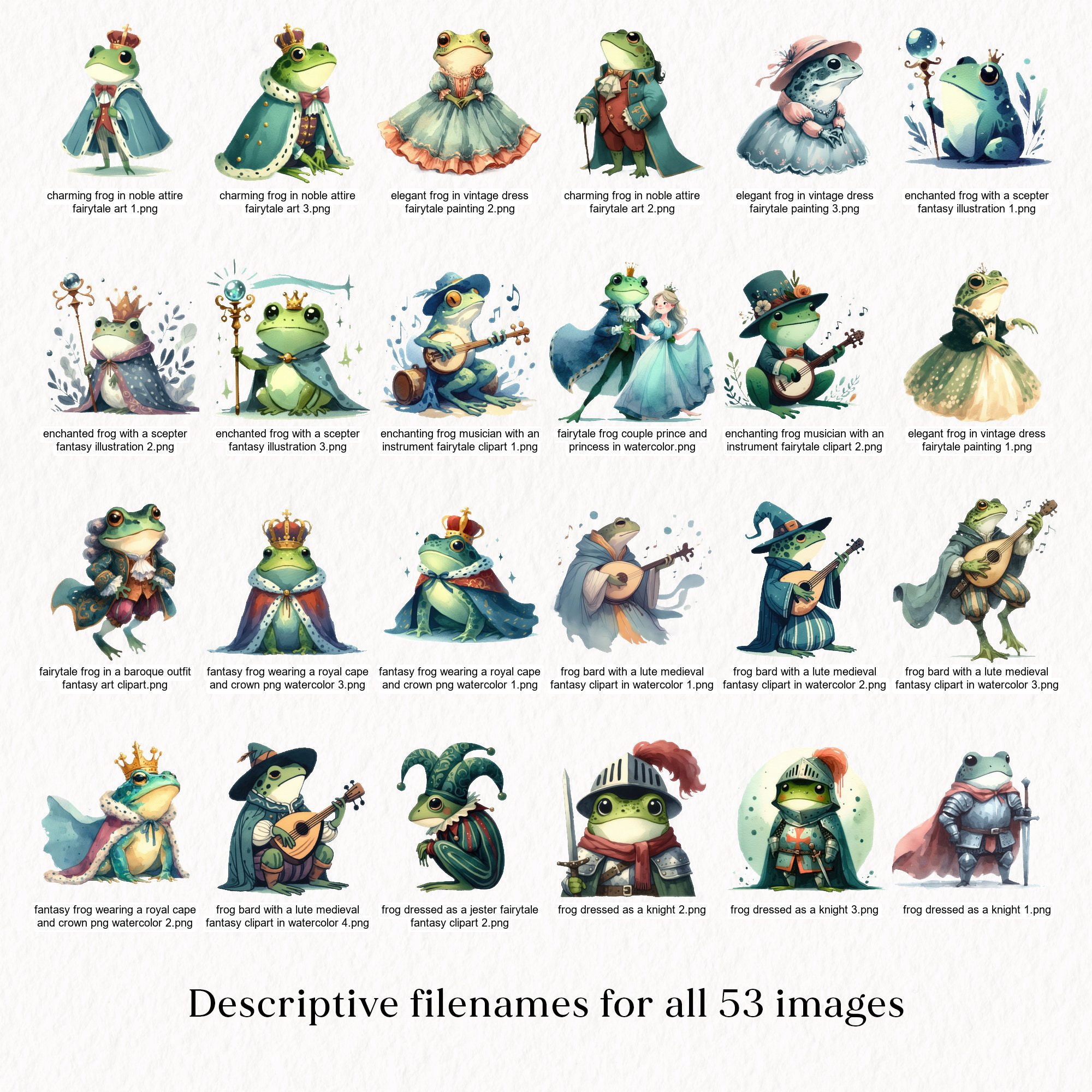 Fantasy Frog Watercolor Clipart, Fairytale PNG, Fantasy Art Clipart for ...