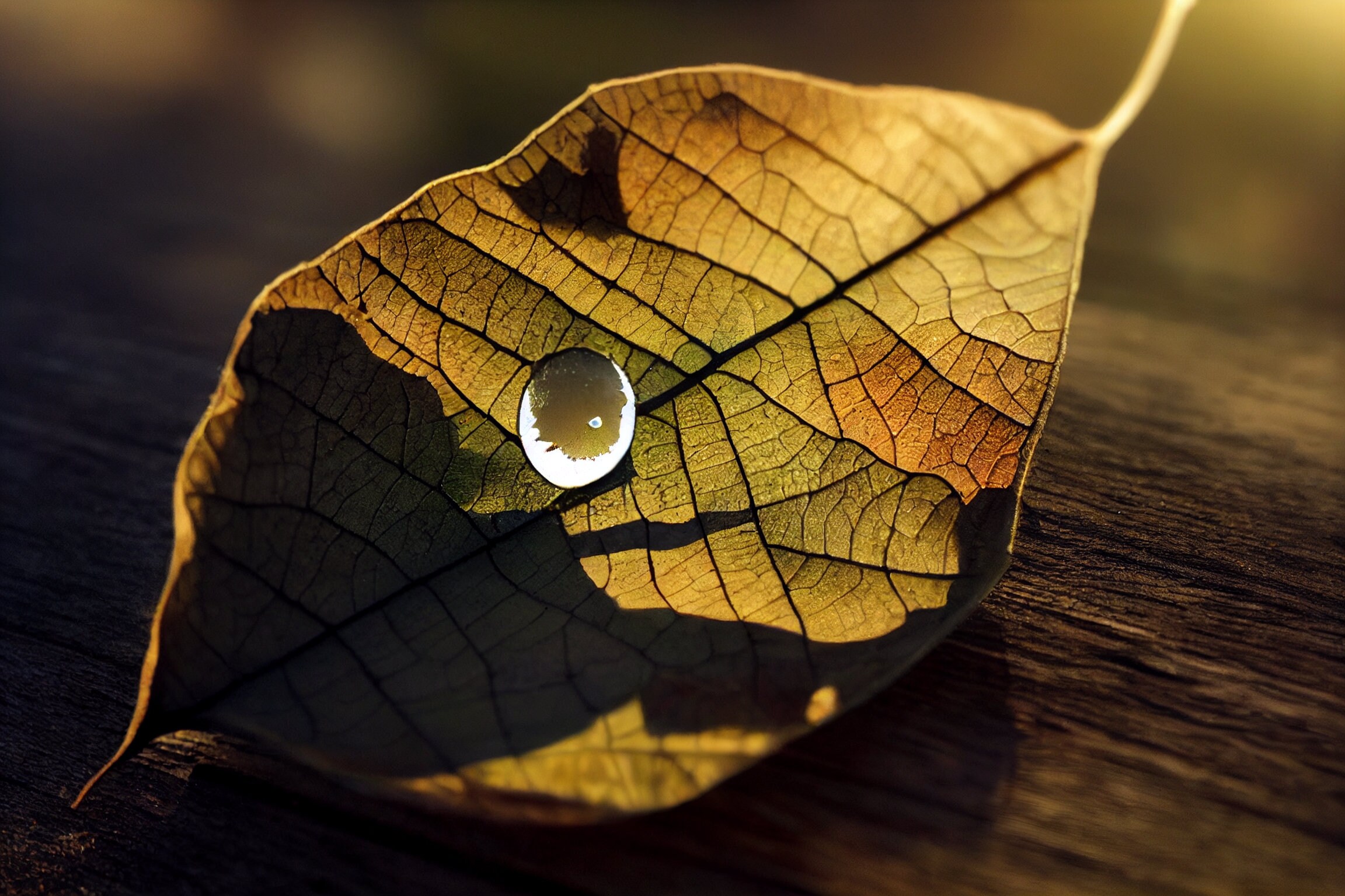 A Tear in the Fabric of Life the Delicate Beauty of a Leaf With a