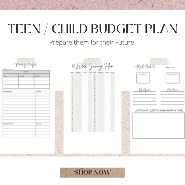 Teach Your Kids Financial Responsibility with our Budget Tracker Template for Children and Teenagers