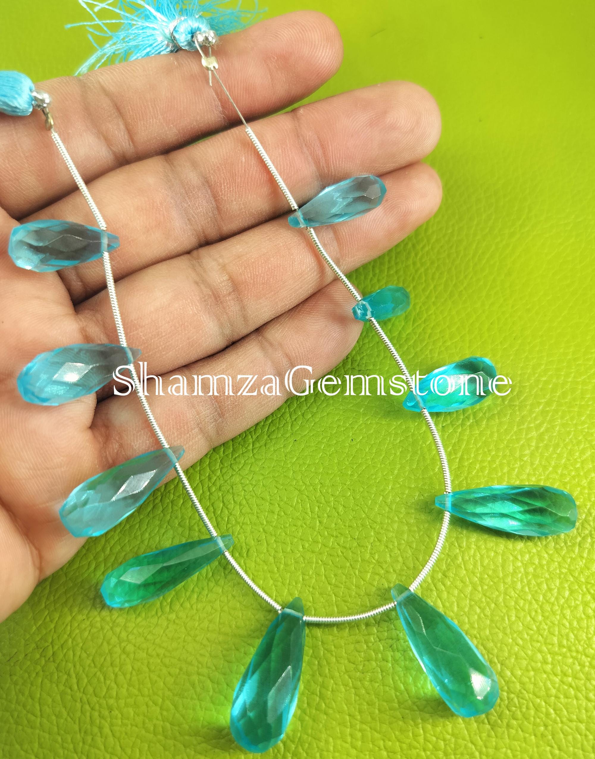 Sky Blue Topaz Faceted Nuggets Beads