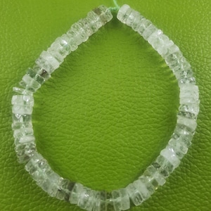 natural beads aquamarine beads faceted beads heishi tyre shape beads 8&quot; strand beads aquamarine gemstone beads for necklace jewelry