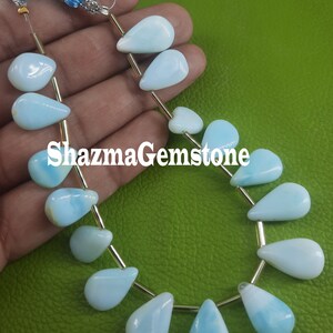 Unique Peruvian Opal Smooth Pear Beads - 4.5x6 mm To 8x10 mm - Natural Peruvian Opal, 18 Inch Full Strand, Price on sale Per Strand