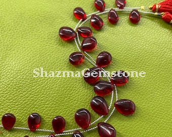 Rot Onyx Birnen Perlen: 8 "Strang, glatt Edelstein Schmuck machen