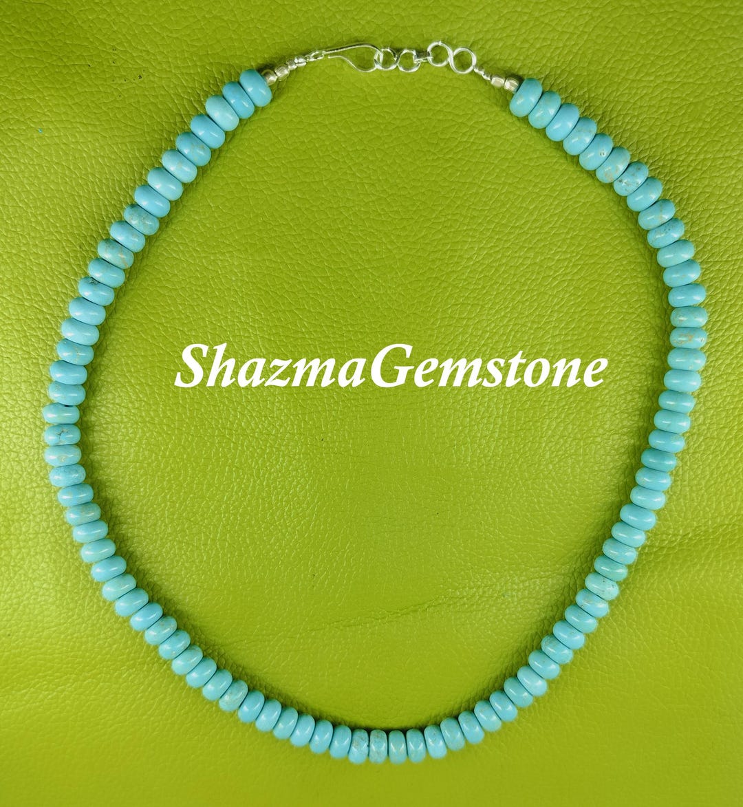 Blue Turquoise Magnesite Golden Necklace