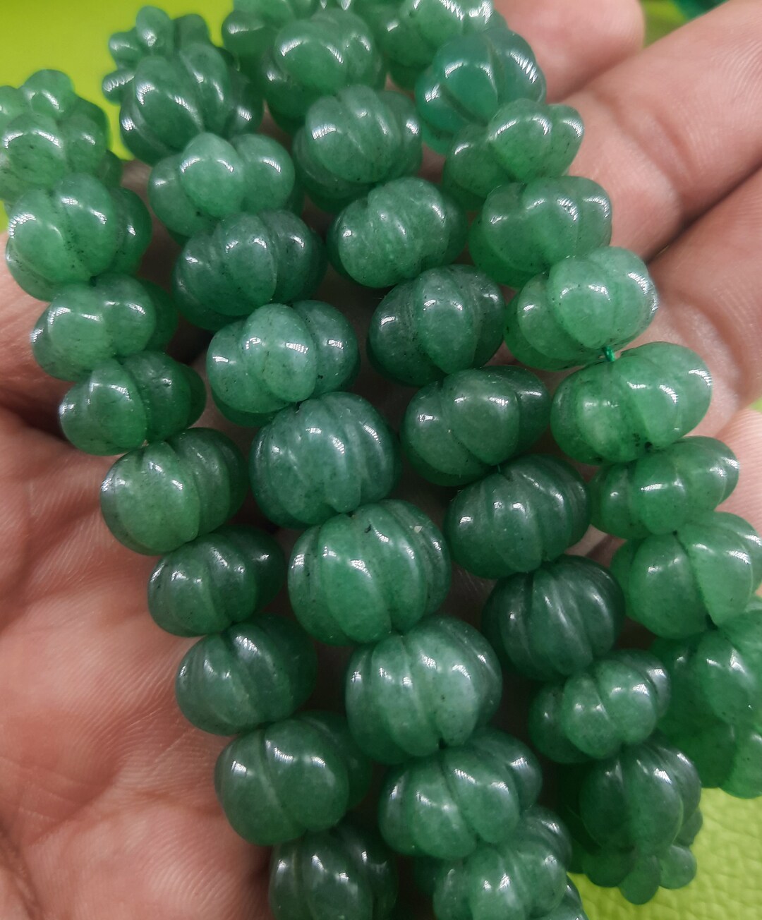 3 4 6 8mm Perline di verde rondelle per la creazione di gioielli
