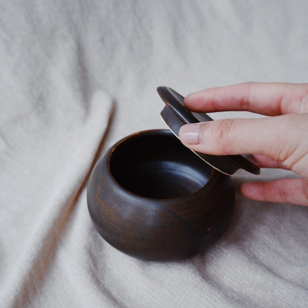 Ceramics Brown Cigar Ashtray With Lid Soho House Style Etsy