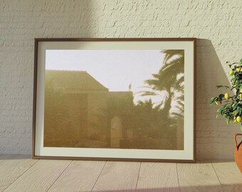 Impresión fotográfica de Fuerteventura: Palmera, casa de playa, hora dorada