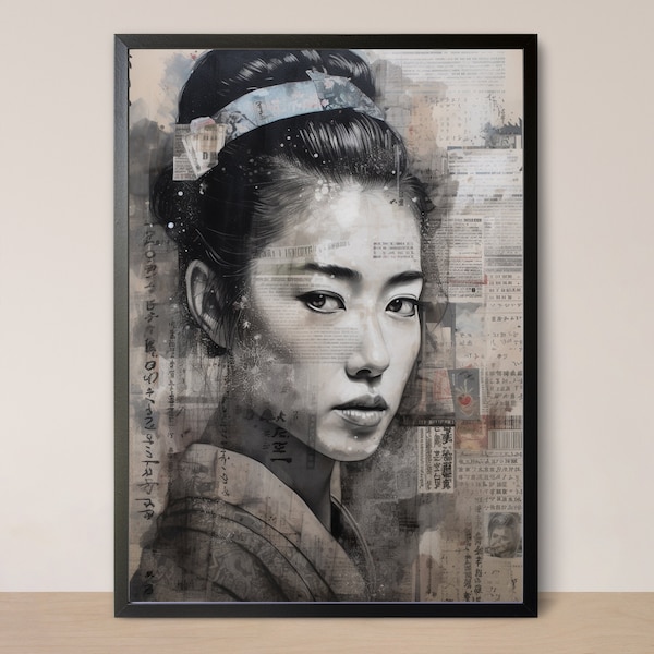 Elegant Geisha Wall Art Collection, Japanese Inspired Artwork for Home Decor and Gift Ideas