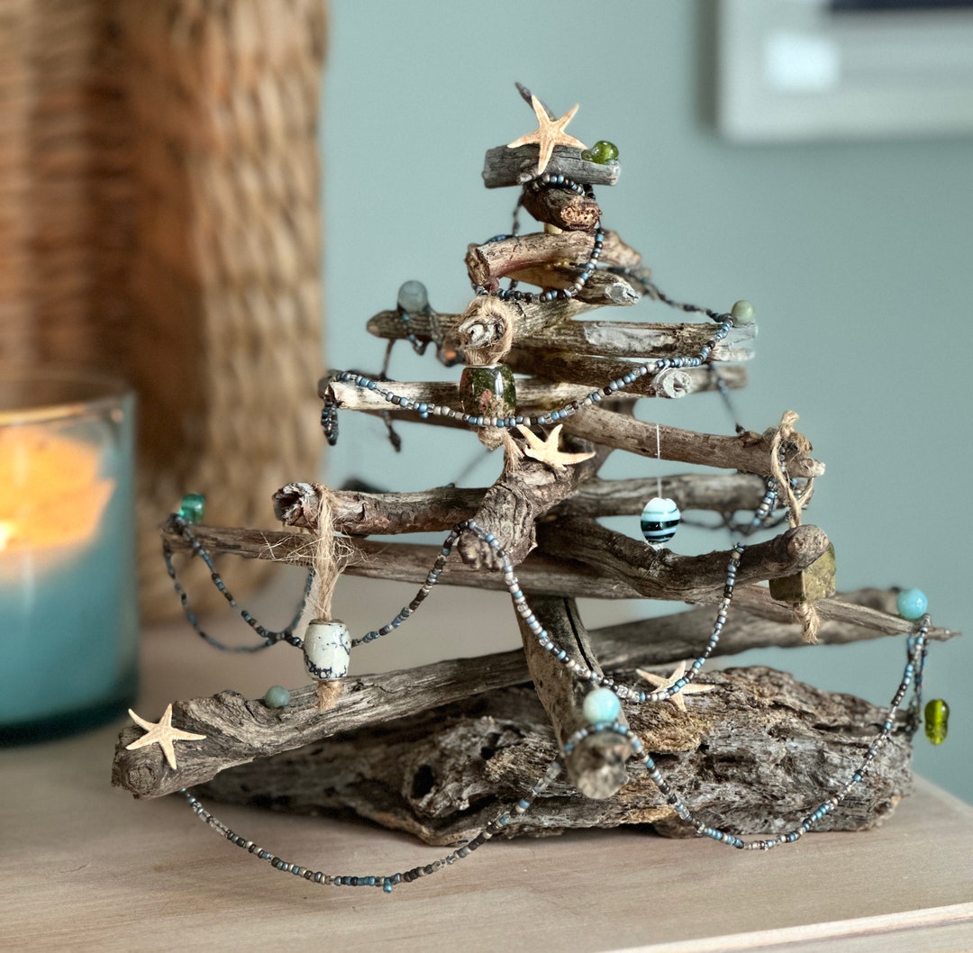 Cape Cod Christmas Tree Driftwood Christmas Tree Beaded Etsy