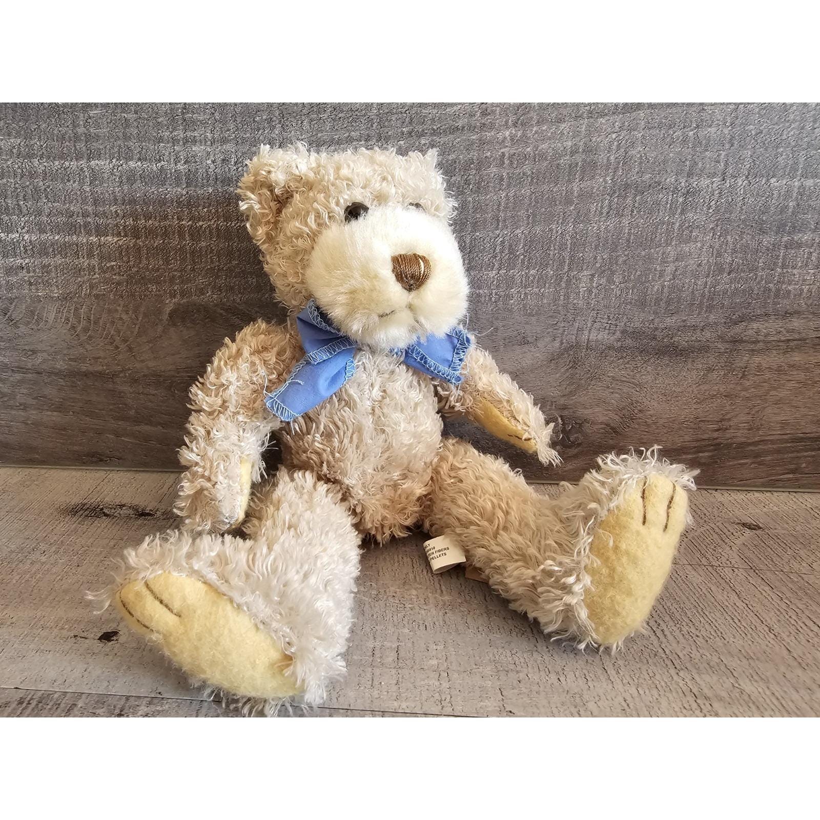 Vintage Teddy Bear With Brown Ribbon - Etsy