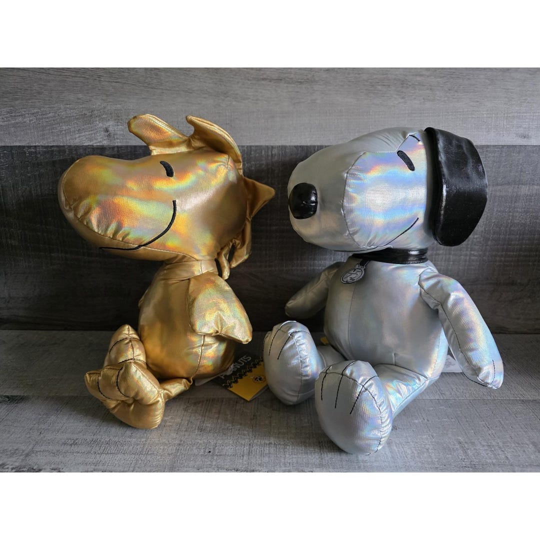 PEANUTS 75th Anniversary Limited Edition Silver Snoopy & Gold Woodstock ...