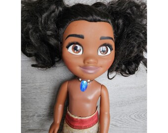 Disney Princess Moana Doll Talking Singing Light Up Necklace 14” Works - Main Image