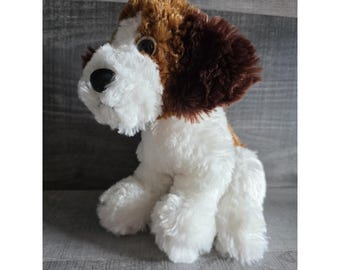 70年代 ゼンマイ仕掛けの犬の子犬のおもちゃ 首輪チェーン ホワイト