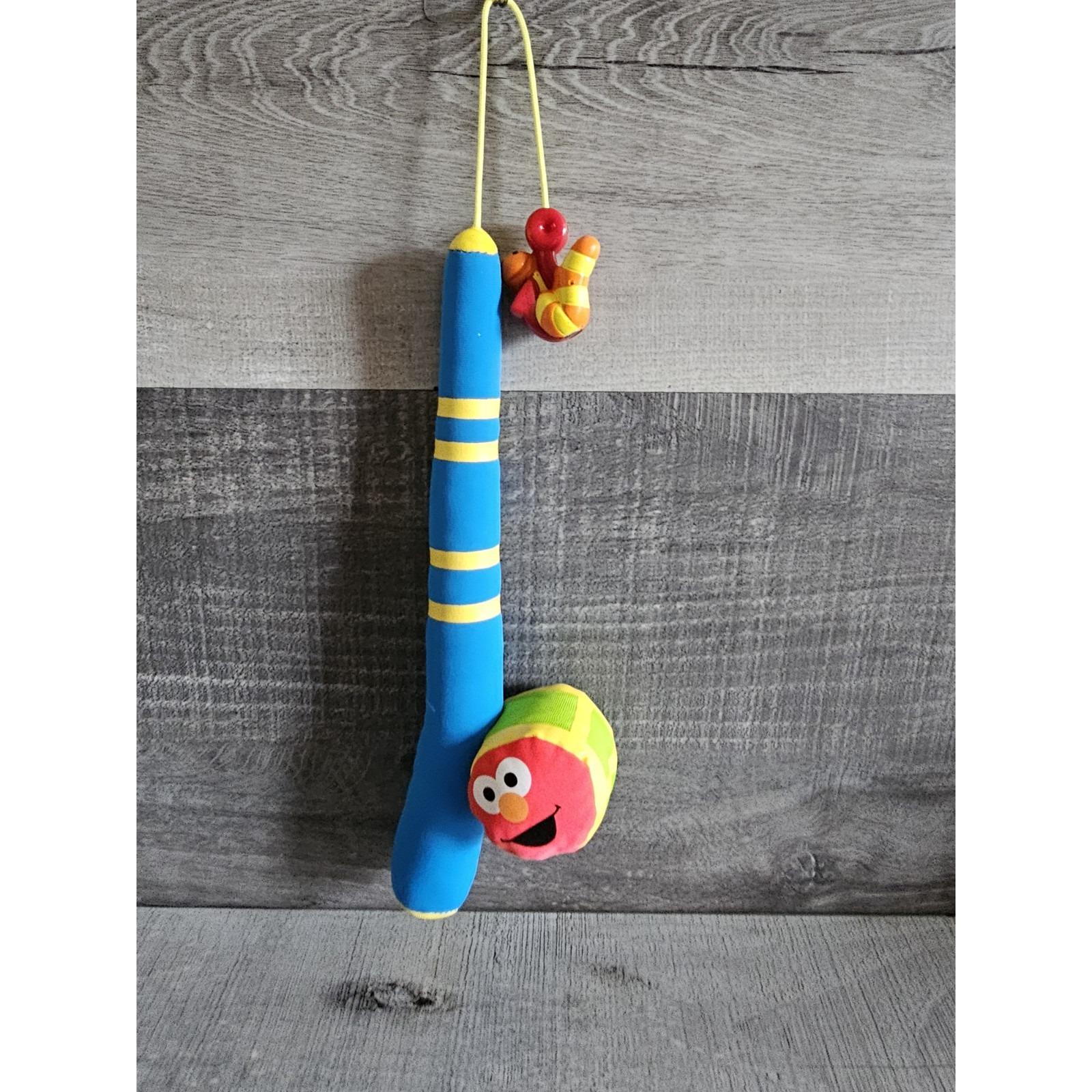 Rare Elmo Blue Plush Fishing Rods Magnetic Game Replacement Pole