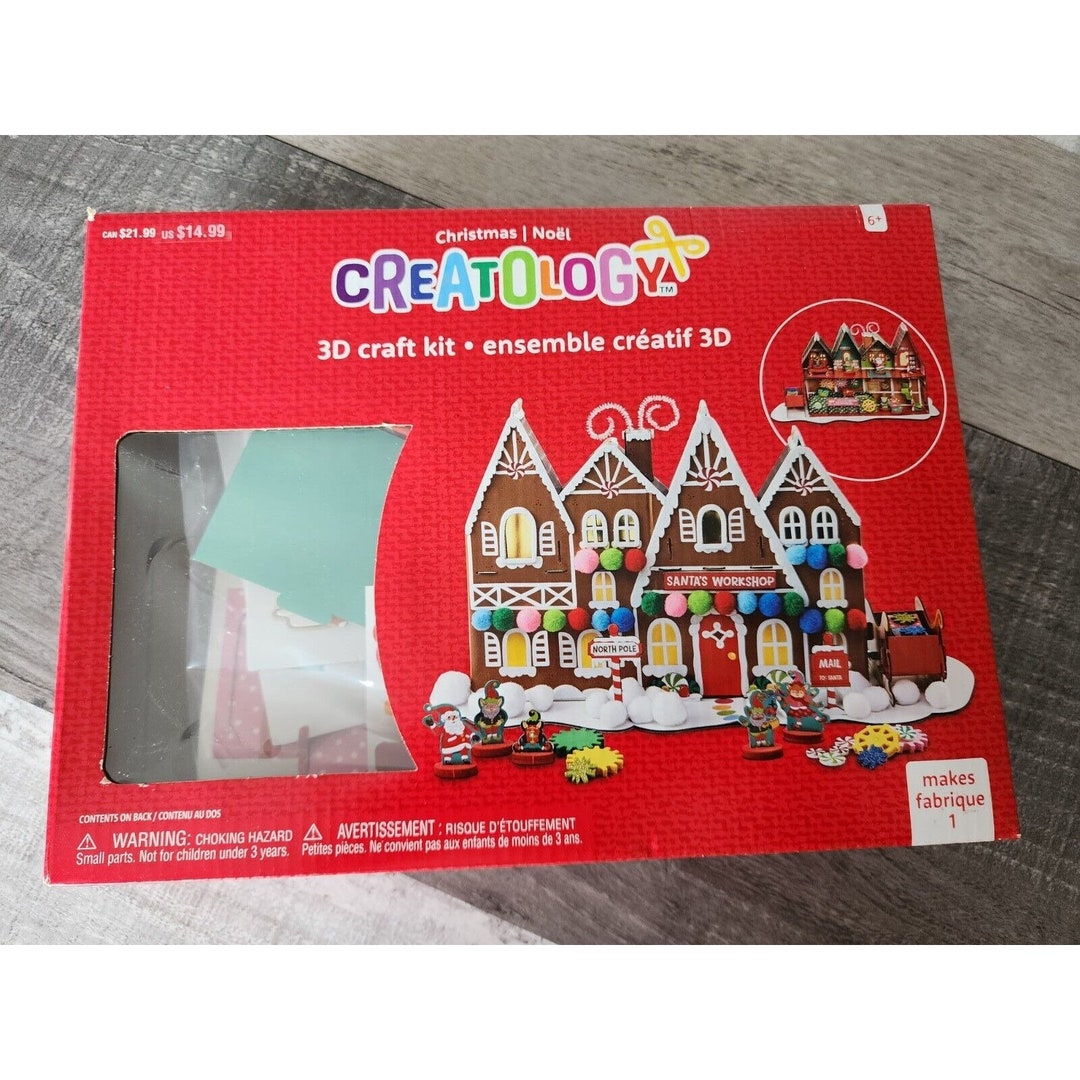 Creatology 3D Christmas Fabric Craft Kit Gingerbread House Noel Holiday