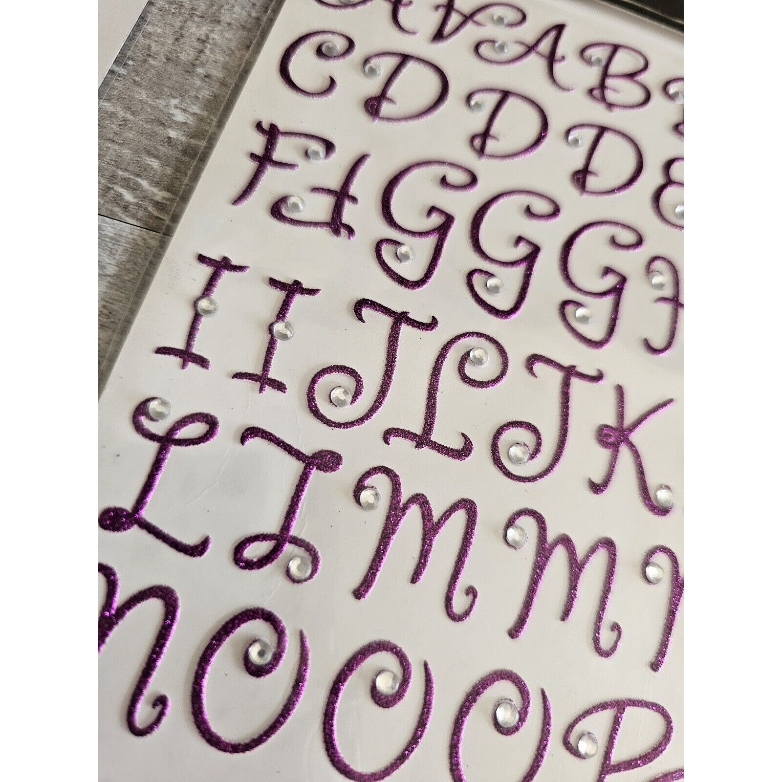 sourcing map Adesivi con numeri di lettere dell'alfabeto in lamina glitterata autoadesiva per stampi in resina, per scrapbooking, artigianato, oro rosa, 2 fogli