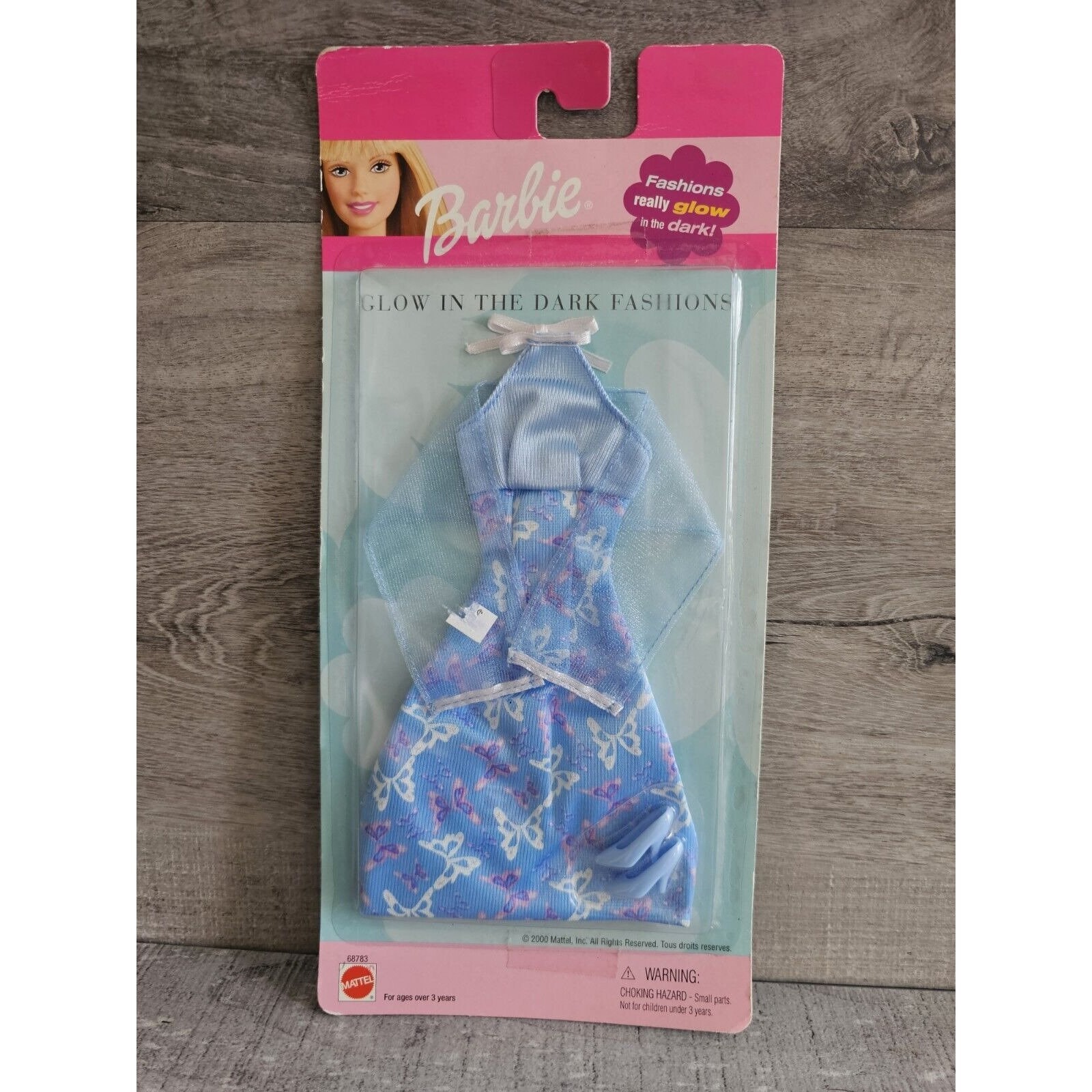 Vintage Barbie Fashion Blue Dress Doll Clothing Glow in Dark Mattel 2000 New Etsy