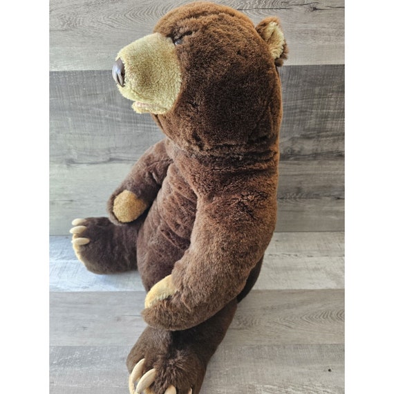 Vintage 1980s Carousel by Guy XL Plush Large Brown Bear Teddy