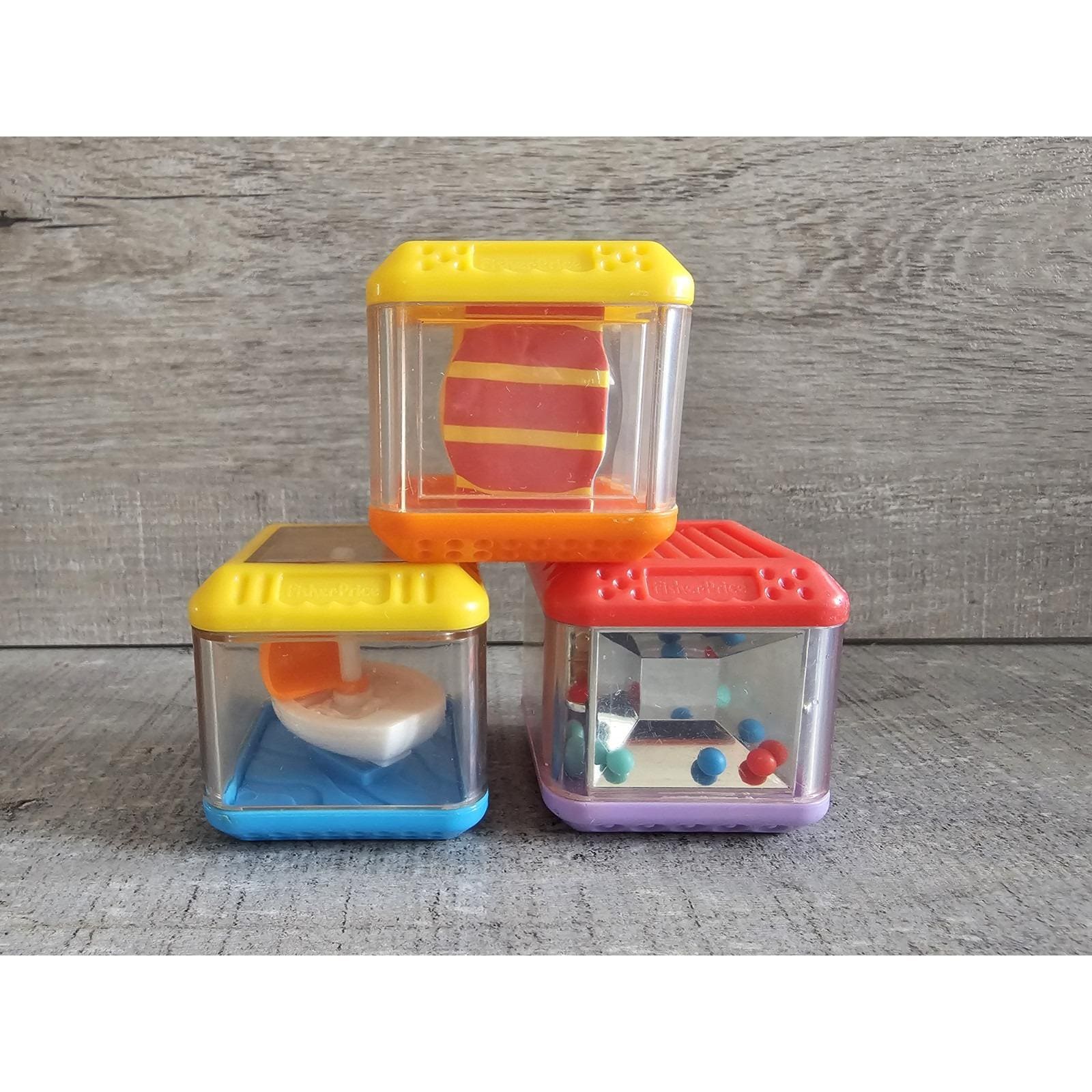 Vintage Fisher-price Peek A Boo Blocks Lot of 3 Stacking Sailboat