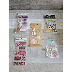 Lote de pegatinas - Ballet Dance Ballerina Scrapbooking Pegatinas 3D Jolee's RARE #67