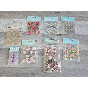 Lote de pegatinas: pegatinas deportivas para álbumes de recortes Floral Flowers Spring Jolee's + n.º 102