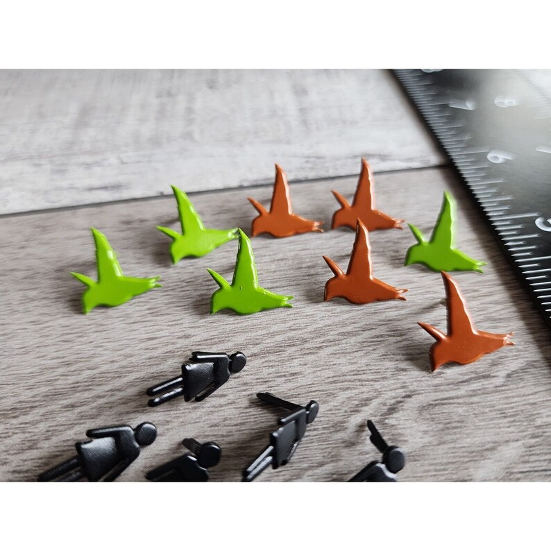 Scrapbook Craft Card Journal Embellishments Camping Birds Brads Eyelets