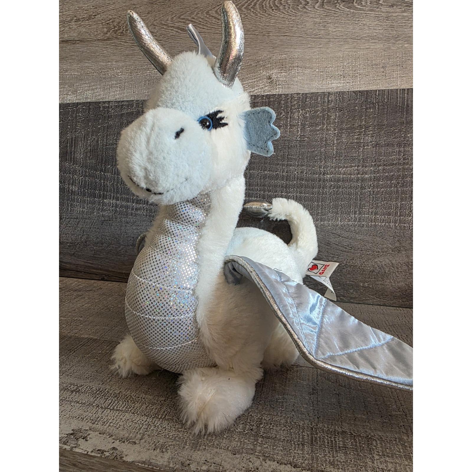 Ganz Webkinz White Ice Dragon HM396 Plush Stuffed Animal No Code