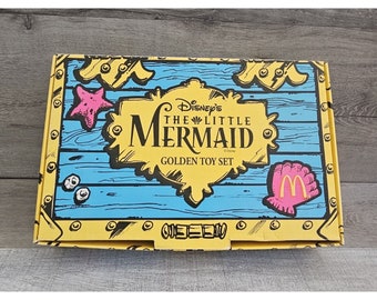 Vtg McDonald's DISNEY The Little MERMAID Golden Toy Boxed Set 1997 Happy Meal