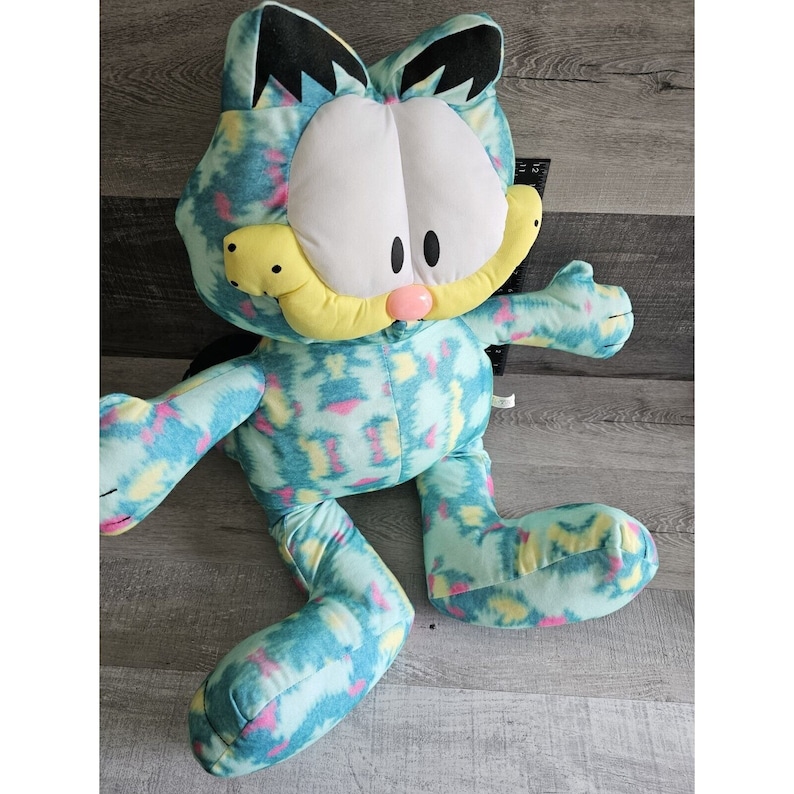Huge GARFIELD 25 Color Blend Plush Tye Dye 40th Anniversary Stuffed ...