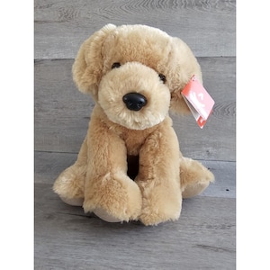 Aurora 14&quot; Golden Lab Dog Puppy Cuddly Stuffed Animal Plush New