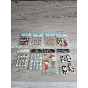 Sticker Lot Christmas Scrapbooking 3D Stickers Holiday Winter RARE Jolee&#39;s #133