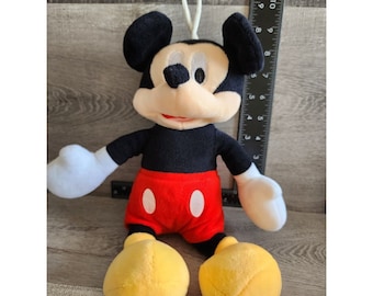 Peluche de Mickey Mouse Disney de 12 pulgadas, regalo para niños, sin etiqueta.
