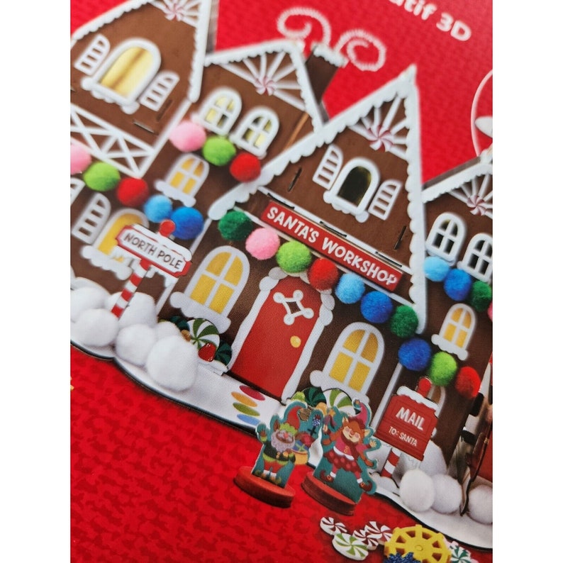 Creatology 3D Christmas Fabric Craft Kit Gingerbread House Noel Holiday