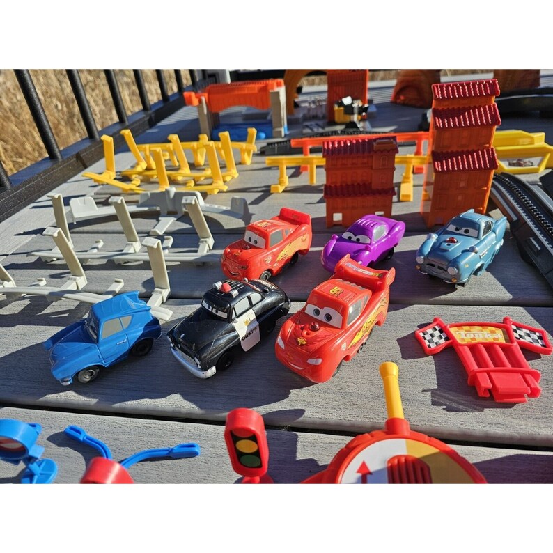 Fisher Price Geotrax CARS the Movie Sets 11 Cars 3 Remotes Etsy