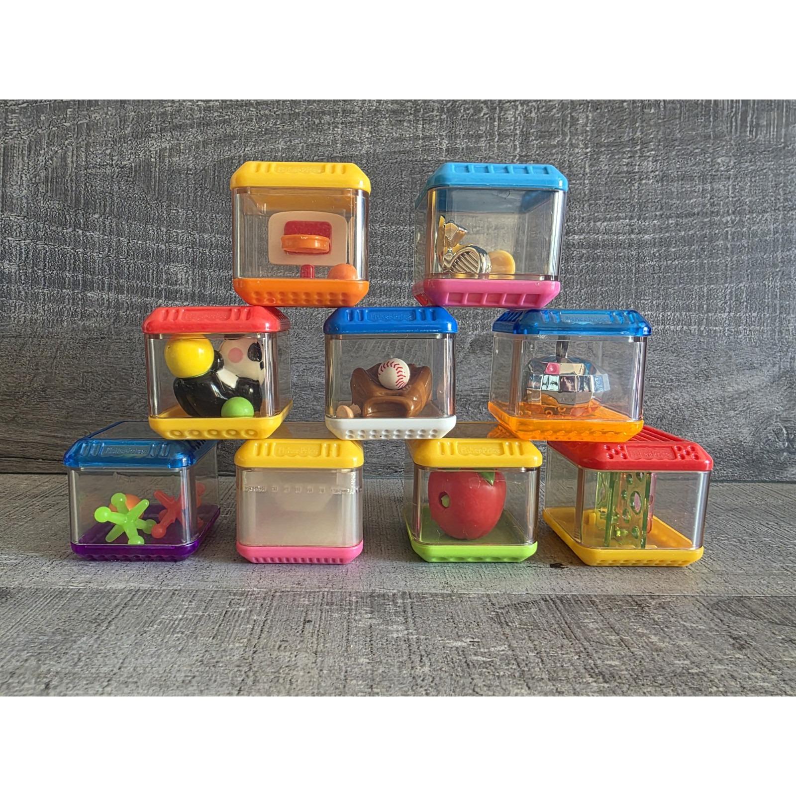 Fisher Price Peek A Boo Sports Sensory Blocks Baseball Basketball