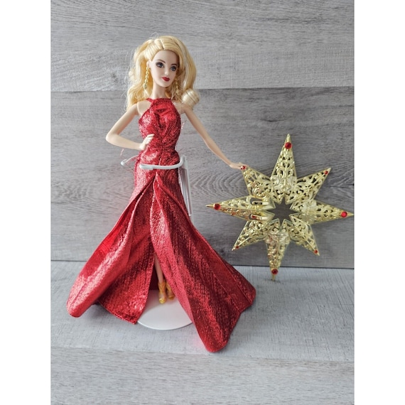 Vtg Mattel Holiday Barbie Doll Blonde Original Red Dress Model Muse Christmas Etsy Canada