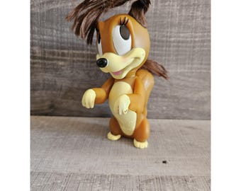 Figura de vinil vintage Disney Fifi de 7 polegadas, cachorrinho da Minnie, RARO! Figura grande da Fifi