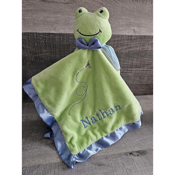 Green Frog Lovey Frog Baby Blanket Angel Dear Security Baby
