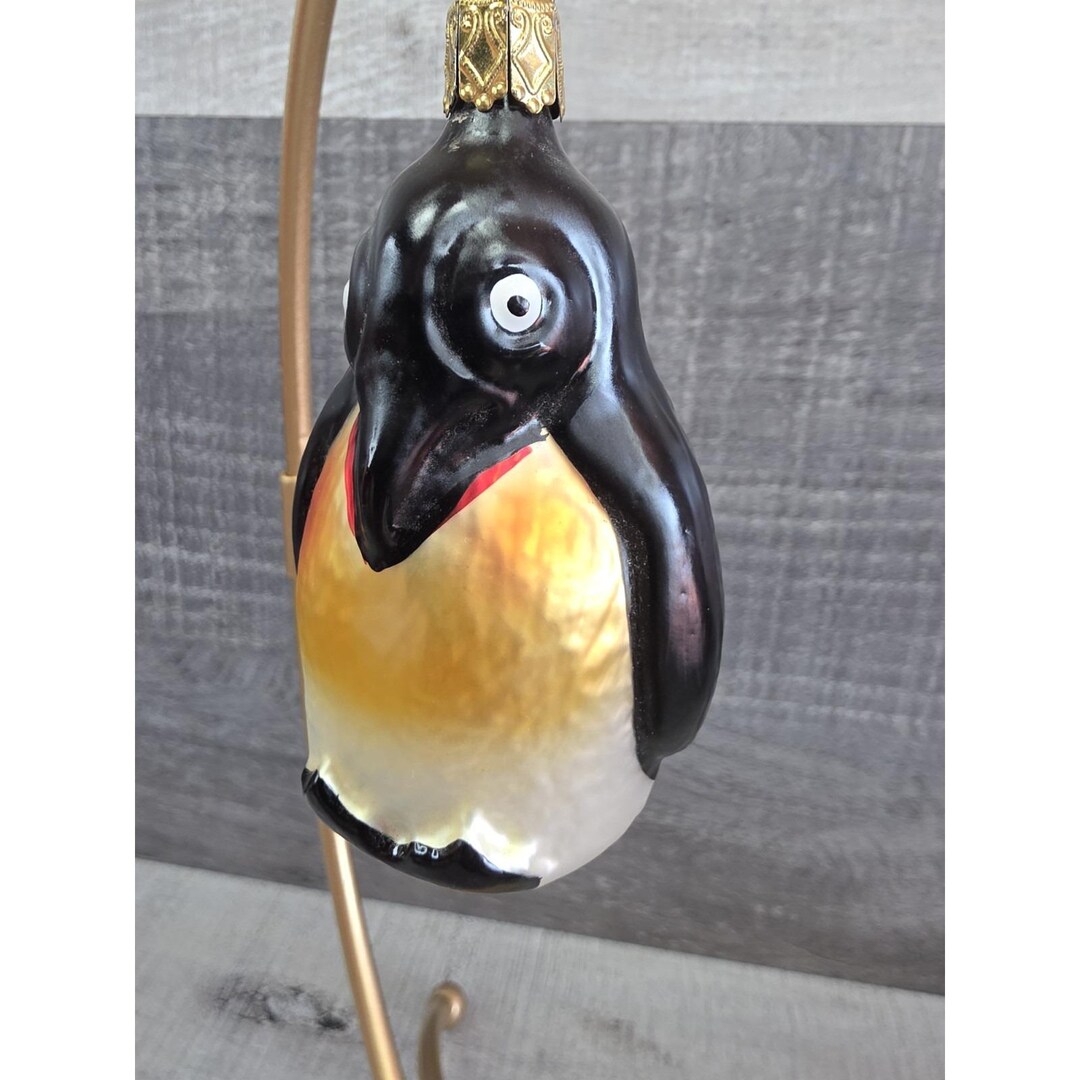 Vintage Old World Hand Blown Glass Penguin Christmas Ornament West ...